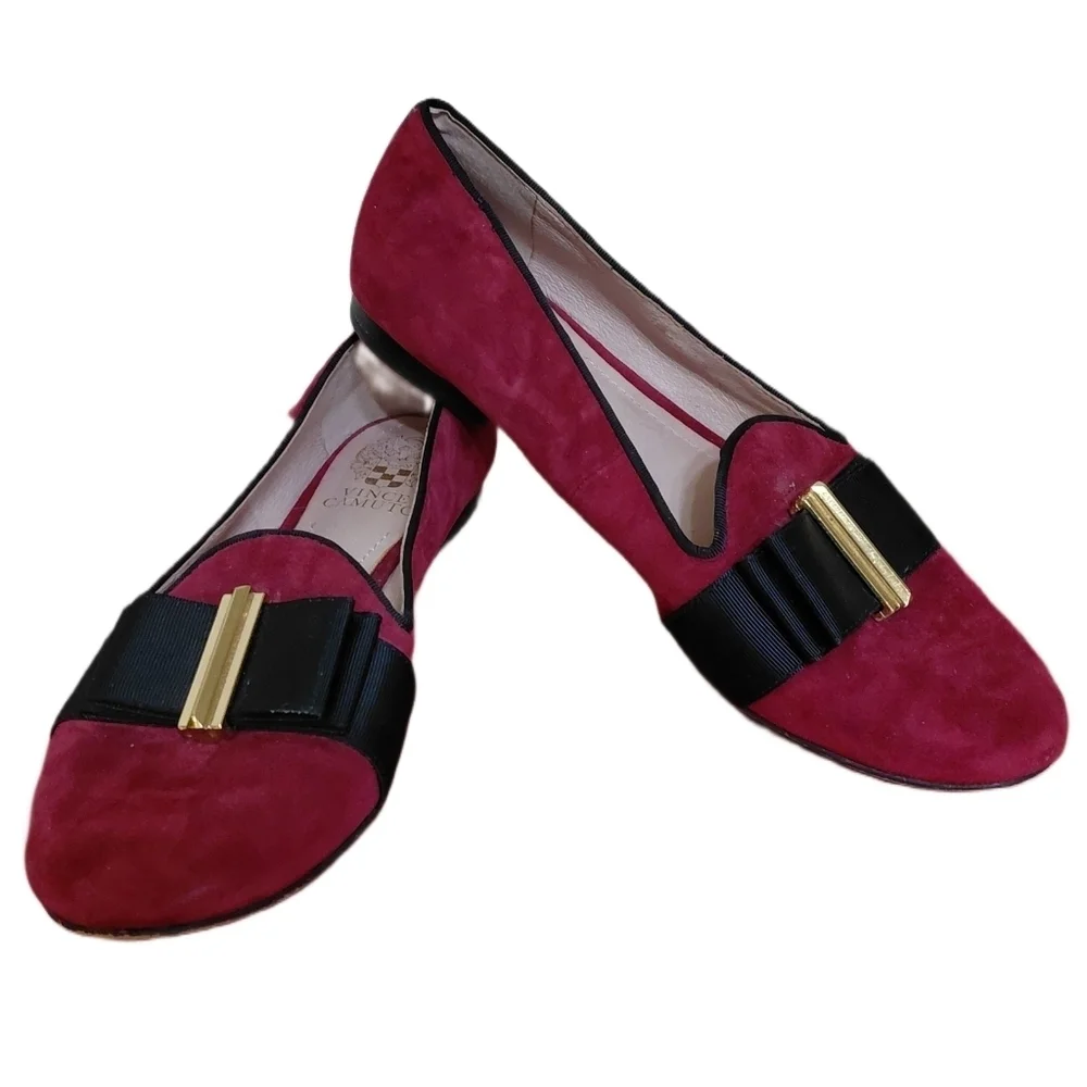 Vince Camuto Burgundy Suede Flats Size 8 M